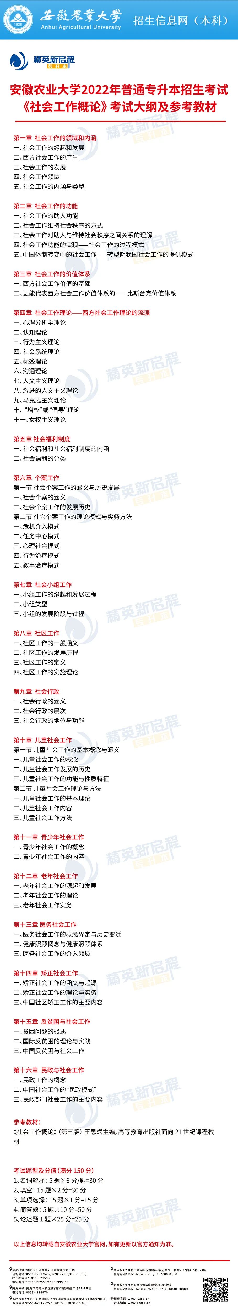2022年安徽农业大学专升本