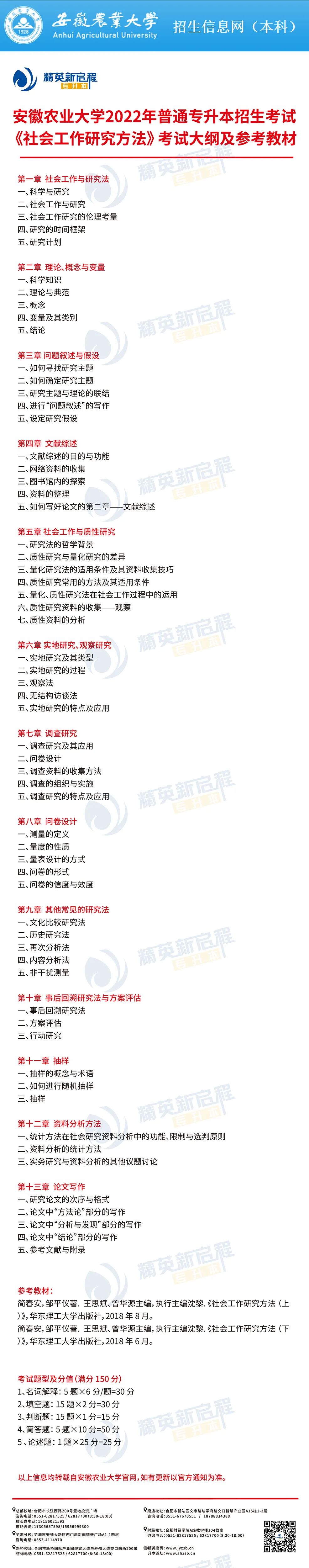 2022年安徽农业大学专升本